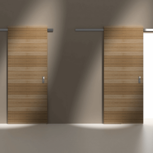 System przesuwny Minima do drzwi drewnianych 2 m srebrny mat aluminium 12 mm 1