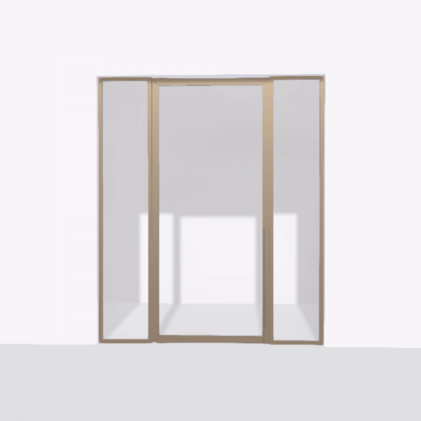 porta pivot 5730 drzwi szklane podwojna sicanka brązowe