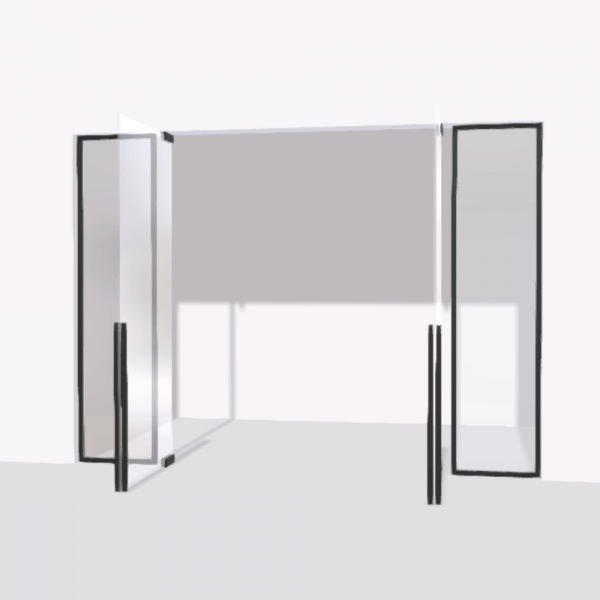 porta pivot glass drzwi podwojne z podwojna stala scianka dzialowa 1