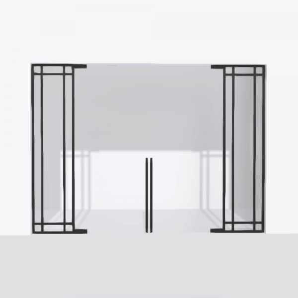 porta pivot glass drzwi podwojne z podwojna stala scianka dzialowa 3