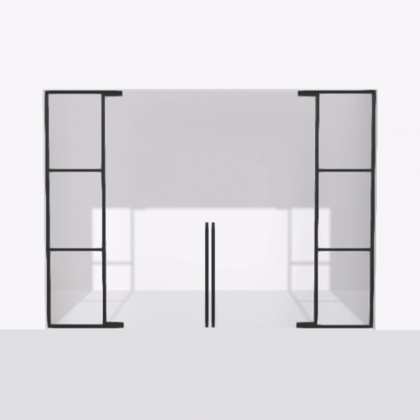 porta pivot glass drzwi podwojne z podwojna stala scianka dzialowa 9