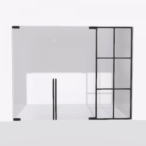 porta-pivot glass drzwi podwojne ze scianka dzialowa 5