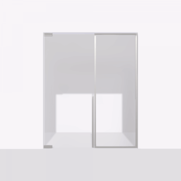 porta pivot glass drzwi pojedyncze ze scianka dzialowa 12 srebrne